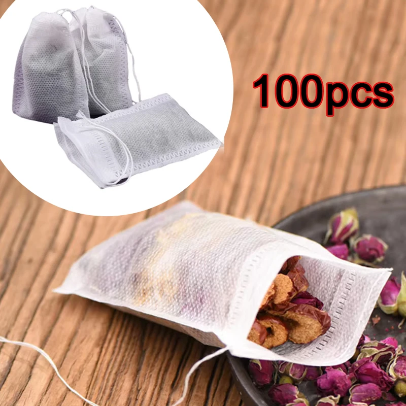 Herbal Wellness Products - 100Pcs Disposable Teabags Non-Woven Fabric Tea