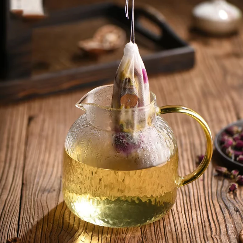 100Pcs Disposable Teabags Non- - Herbal Wellness Products 评论和价格