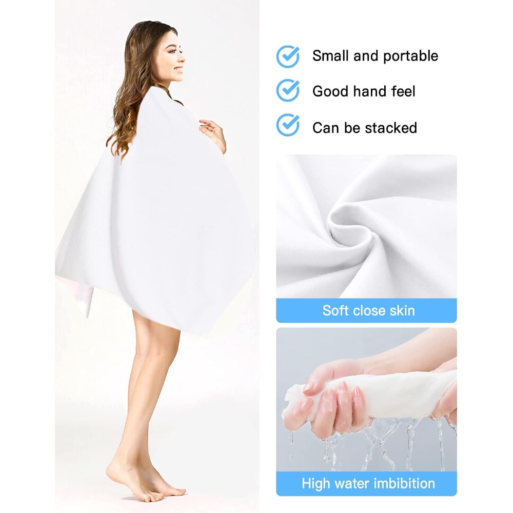 1pc Beach Towel Pure White Tow - Herbal Yoga 评论和价格