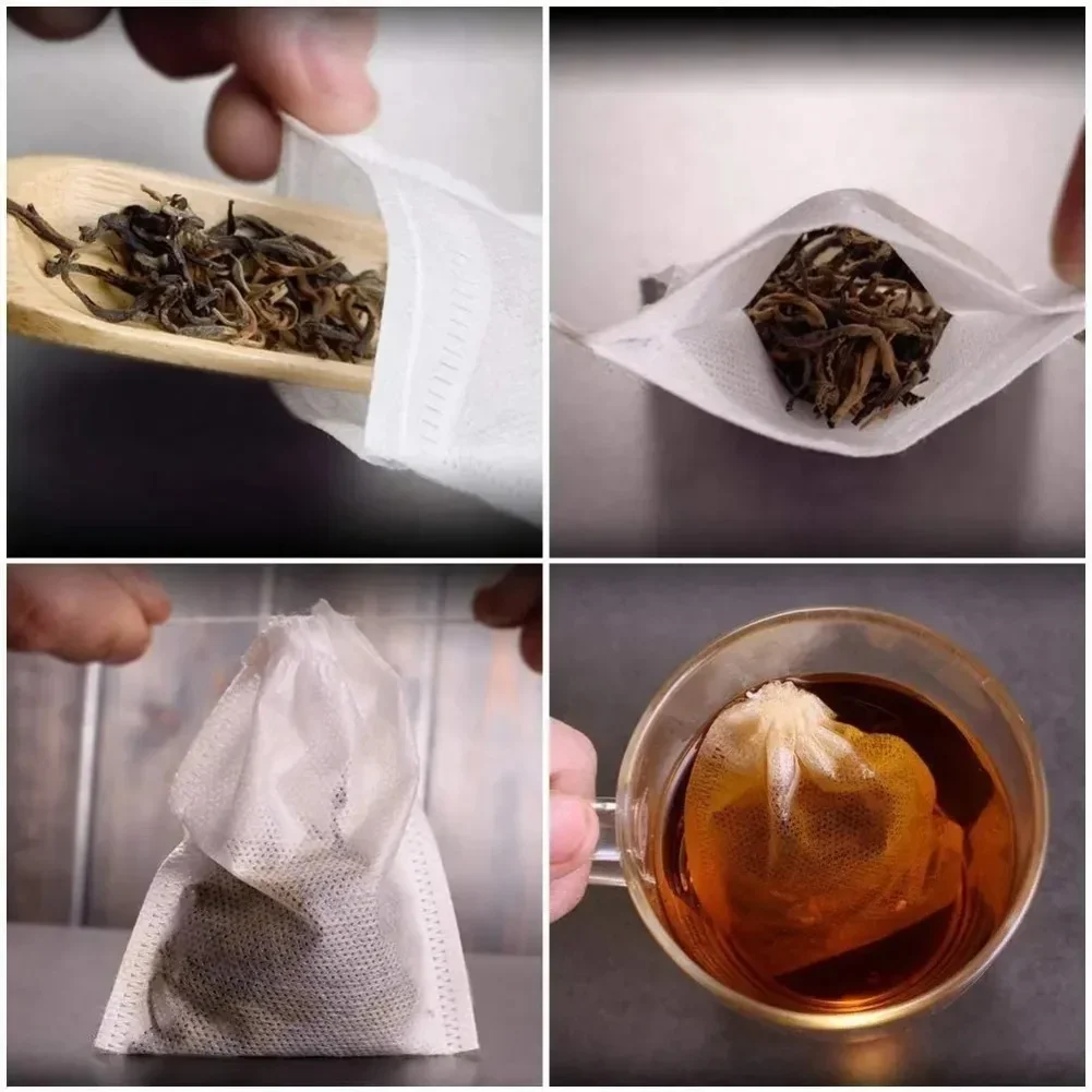 1000-100Pcs Disposable Teabags - Herbal Wellness Products 评论和价格