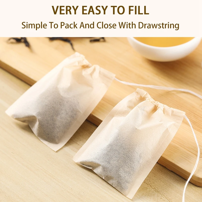 100Pcs Teabags with Drawstring - Herbal Wellness Products 评论和价格