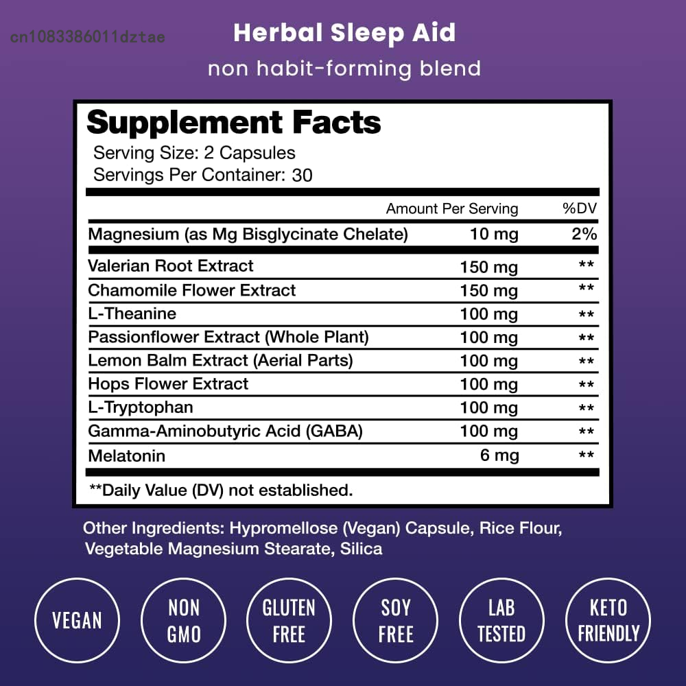 Sleep Aid Non Habitual Natural - Valerian Root Capsule 评论和价格