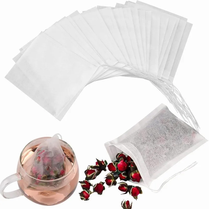 100pcs Disposable Teabags Non- - Herbal Wellness Products 评论和价格