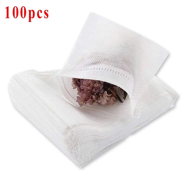 100pcs Disposable Teabags Non- - Herbal Wellness Products 评论和价格