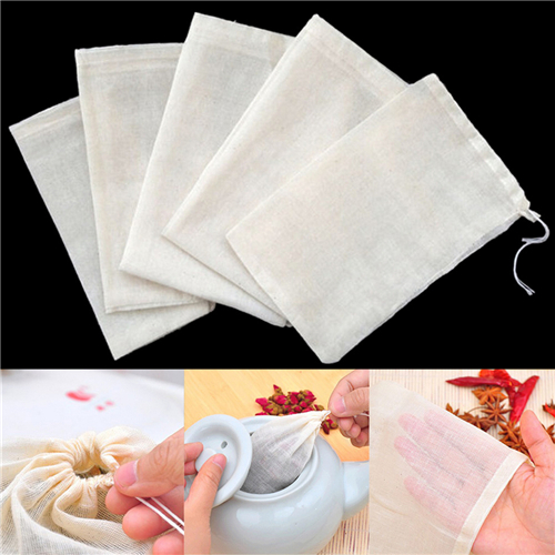 1pc/10Pcs Cotton Tea Bags Musl - Herbal Wellness Products 评论和价格