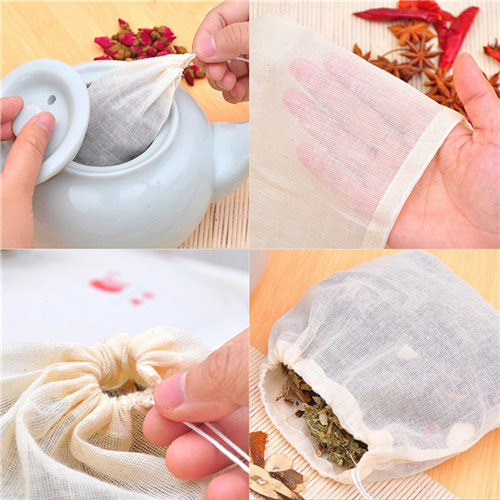 1pc/10Pcs Cotton Tea Bags Musl - Herbal Wellness Products 评论和价格