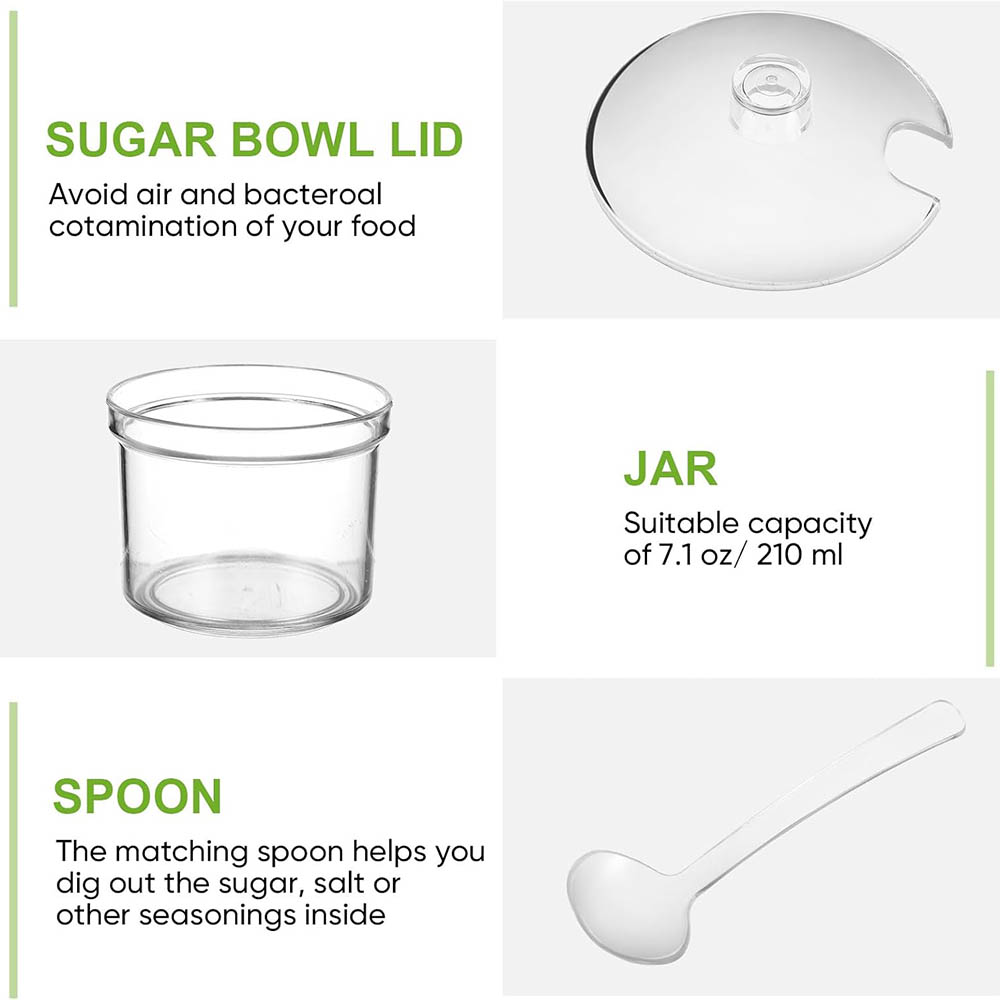 Acrylic Sugar Containers/Clear - Herbal Wellness Products 评论和价格